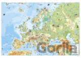 Nástěnná dětská mapa Evropy v tubusu 1330x970mm