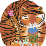 Siluetové puzzle: Tiger na prechádzke