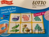 Lotto s transparentnými kartami - Počítanie