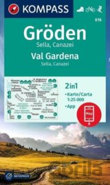 Gröden, Val Gardena, Sella, Canazei, 1:25 000