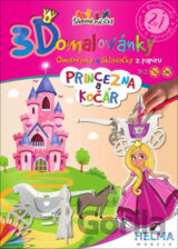 3D omalovánky Princezna a kočár