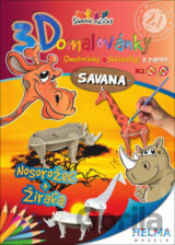 3D omalovánky Savana