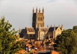 Worcester Cathedral viewed from Fort Royal Park