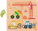 Dřevěné vkládací puzzle Na stavbě