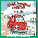 Malé červené autíčko a sníh