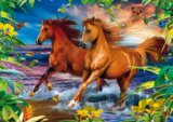 Horses in the surf 3D