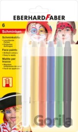 Farby na tvár v ceruzke, 6 kusov, vysúvacie
