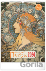 Nástěnný kalendář Alphonse Mucha 2024