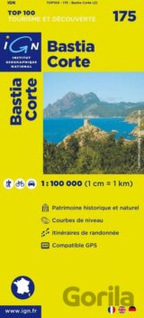 IGN 175s. Bastia Corte 1:100 000
