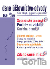 Dane, účtovníctvo, odvody bez chýb, pokút a penále  č. 6-7 / 2023 - Sponzorské príspevky