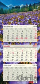 Nástenný 3-mesačný kalendár 2015 s motívom horskej lúky