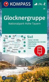 Glocknergruppe, Nationalpark Hohe Tauern 1:50 000 / turistická mapa KOMPASS 39
