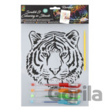 Vyškrabávací obrázek s gelovými pery - Tygr