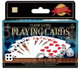 Klasické hry: 2 balíčky hracích karet a 5 kostek