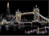Škrábací obrázek barevný Tower Bridge