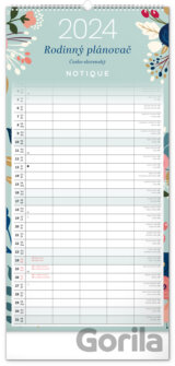 Nástěnný rodinný plánovací kalendář / nástenný plánovací kalendár Květy 2024