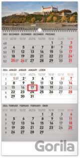 Nástenný kalendár 3-mesačný Bratislava 2024