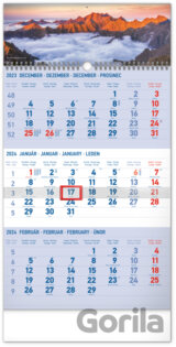 Nástenný kalendár 3-mesačný Tatry 2024