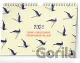 Stolní Týdenní plánovací kalendář Ptáčci /stolový Týždenný plánovací kalendár Vtáčiky 2024