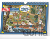Stolní kalendář s extra velkým kalendáriem Josef Lada 2024