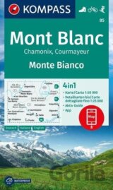 Mont Blanc, Chamonix, Courmayeur 1:50 000