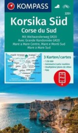 Korsika jih - s dálkovou turistickou stezkou GR20 1:50 000