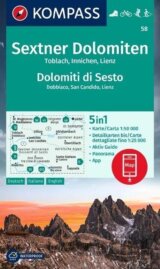 Sextenské Dolomity, Toblach, San Candido, Lienz 1:50 000