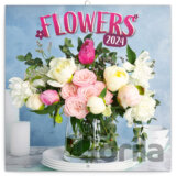 Poznámkový kalendár Flowers 2024