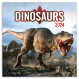 Poznámkový kalendár Dinosaurs 2024