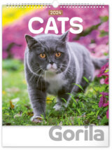 Nástěnný kalendář Cats 2024