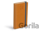 Diář 2024 D802 PU with rubber mustard denní