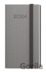 Týdenní diář 2024 Jakub Vigo kapesní šedá