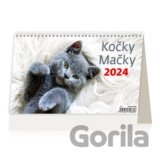 Kalendář stolní 2024 - Kočky/Mačky