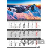 Kalendář nástěnný 2024 - Hory – 3měsíční/Hory – 3mesačné