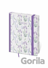 Diář 2024 týdenní B6 Vario - 19 LAVENDER s gumičkou