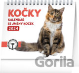 Stolní kalendář Kočky – se jmény koček 2024