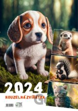 Kalendář 2024: Kouzelná zvířátka, nástěnný