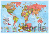 Ilustrovaná mapa států světa pro malé cestovatele - verze s plastovými lištami