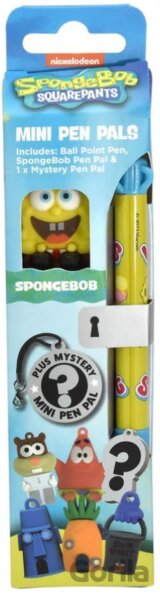 Plastové mini pero s vymeniteľnými postavami Sponebob: Squarepants