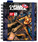 Plánovací denný školský diár 2023/2024 Marvel: Captain America so samolepkami, záložkami a obálkou