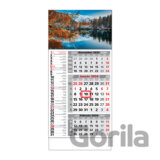 Štandard 3-mesačný kombinovaný nástenný kalendár 2024 - jeseň pri jazere