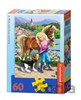 A Walk with Pony and Dog