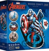 Wood Craft Origin puzzle Neohrožený Kapitán Amerika