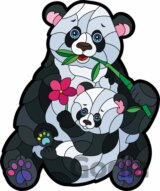 Drevené puzzle set Panda