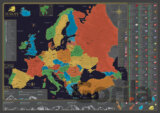 Nástenná mapa Európy (prevedenie bez stieracej vrstvy)