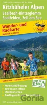 Kitzbühelské Alpy, Saalbach-Hinterglemm, Saalfelden-Zell am See 1:35 000 / turistická a cykloturistická mapa