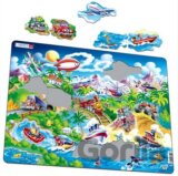 Puzzle MAXI - Auta,lodě,vlak a letadla/18 dílků