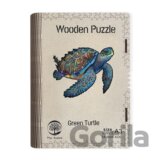 Dřevěné puzzle Zelená želva A3