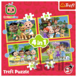 Trefl Puzzle 4v1 - Cocomelon, zoznámte sa s hrdinami / Cocomelon