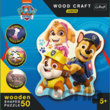 Trefl Drevené puzzle Junior 50 - Veselá Labková Patrola / Viacom PAW Patrol FSC Mix 70%